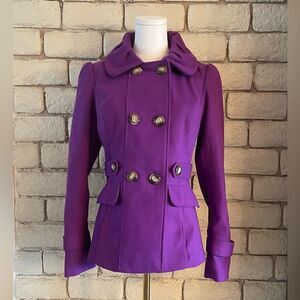Pink Envelope Vibrant Purple Pea Coat